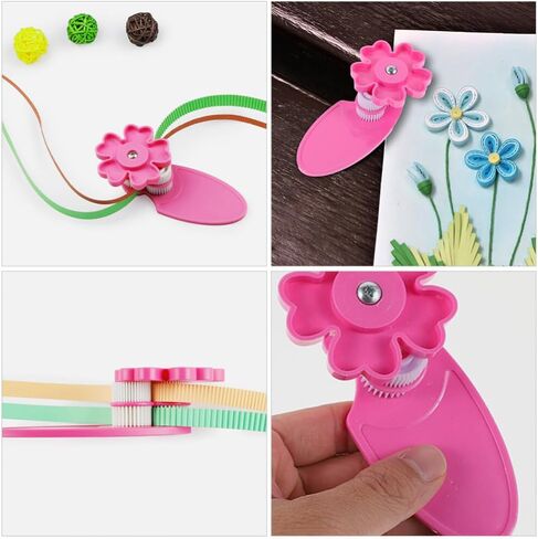 Tofficu 2PCS Plastic Paper Crimper Machine - أدوات DIY لصياغة وإنشاء الأمواج والتراجع واللفائف الوردية ، 5.11 × 2.36 × 1.37 بوصة ، مثالية للزخارف المصنوعة يدويًا والمشاريع الفنية in Saudi Arabia