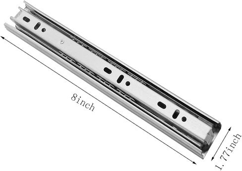 Lpdphanxfkx 1 Pair Stainless Steel Slide Rails, Thick Drawer Rails, Stainless Steel Slide Rails, Silent Rails (8 Inch) in Saudi Arabia