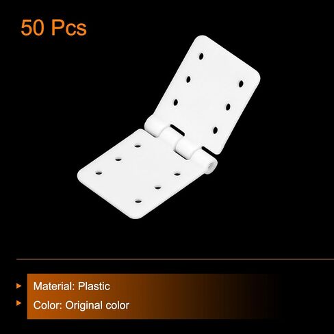 MECCANIXITY RC Hinges 0.9 Inch x 0.5 Inch Adjustable Model Airplane Remote Control Aircraft Wings Parts Square Plastic Loose-Leaf 50 Pcs in Saudi Arabia