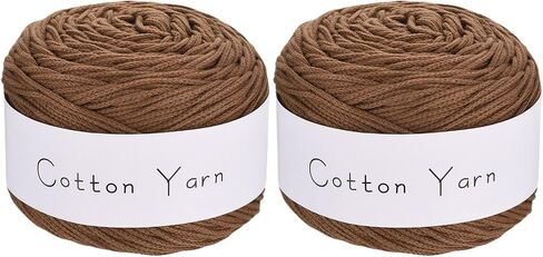 MECCANIXITY 2 Skein Cotton Yarn, 100% Cotton Chunky Yarn for Hand Knitting, Blanket Yarn for Crocheting Each of 208g/7.34oz(Per Skein 150m/164 Yard)/Sea Blue in Saudi Arabia