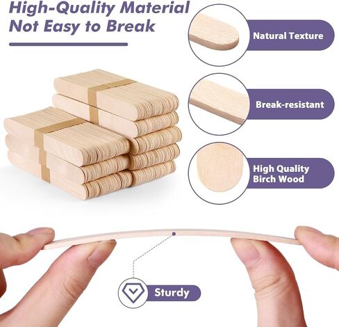 550 Pcs Jumbo Popsicle Sticks for Crafts, 8 Inch Tongue Depressors Wood Sticks Paint Stir Sticks, Craft Sticks for Crafting Large Popsicle Sticks for Waxing, Wax Applicator Sticks for Hair Removal in Saudi Arabia