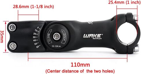 CYSKY Adjustable Bike Stem 31.8 90mm/110mm/130mm 0-60 Degree Adjustable MTB Stem Bike Handlebar Stem Riser for Mountain Bike, Road Bicycle, MTB, BMX, Cycling in Saudi Arabia