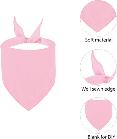BRT Bearingshui Triangle Dog Bandana 12 Pack, Blank Dog Handkerchief Scarf, Adjustable Pet Puppy Plain Bandana(75 x 52 x 52 cm,Basic Color) in Saudi Arabia