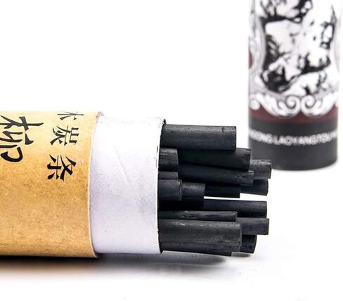 Set of 25 Charcoal Pencils 3-9 mm for Drawing, Freestanding Works or Base Painting, Black (3-5 mm) in Saudi Arabia