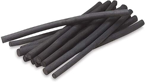 Set of 25 Charcoal Pencils 3-9 mm for Drawing, Freestanding Works or Base Painting, Black (3-5 mm) in Saudi Arabia