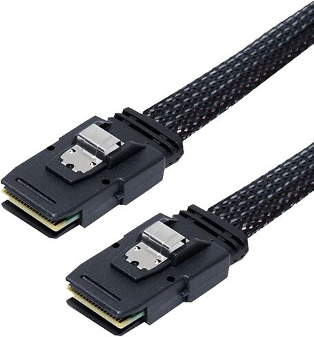 MITATTOK Mini SAS Cable, SFF-8087 to SFF-8088 Straight to Straight High-Speed Data Transfer for SAS/RAID Controllers, Backplanes, and Servers, 2FT in Kuwait