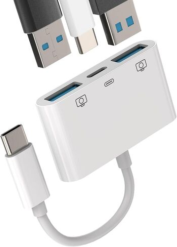 Lightning Male to USB Female Adapter OTG Data Sync Cable Compatible with Iphone13 11 12pro Max Mini XR X XS 8 7 SE Plus for Apple Ipad Air,Camera,3.0 Mouse,Keyboard,Hub,Midi Port Adaptador Connector in Kuwait
