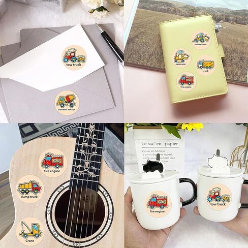 1000PCS Cartoon Transportation Sticker Car Bus Truck Airplane Construction Vehicle Sticker Kindergarten Rewards Stickers for Toddler Kid 2-4 Years Roll Teaching Training Potty Stickers (Truck) in Kuwait