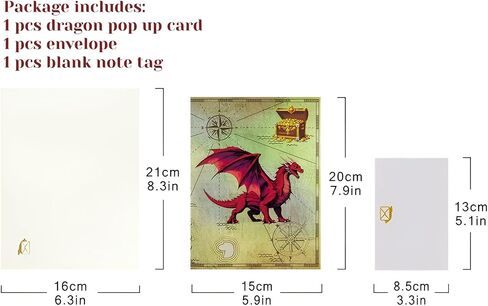 3D Pirate Ship Pop Up Card, Greeting Card with envelop and note tag, All Occasion Card for Husband Son Brother Father Neighbor Student in Saudi Arabia