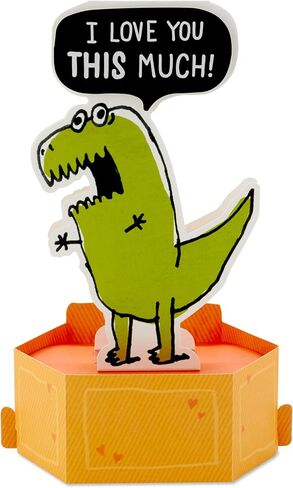Hallmark Funny Pop Up Birthday Card (Dinosaur T-Rex) Paper Wonder Shoebox 3D Card in Saudi Arabia
