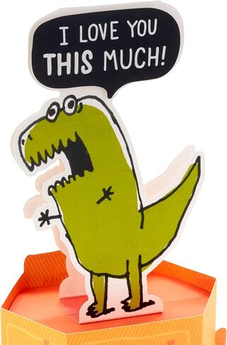 Hallmark Funny Pop Up Birthday Card (Dinosaur T-Rex) Paper Wonder Shoebox 3D Card in Saudi Arabia