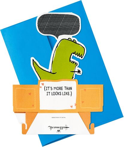 Hallmark Funny Pop Up Birthday Card (Dinosaur T-Rex) Paper Wonder Shoebox 3D Card in Saudi Arabia