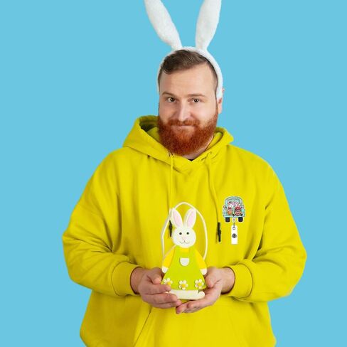 Easter Badge Reel Retractable,Green Bunny Badge Holder with Alligator Clip,Cute Holiday ID Name Badge Accessories for Nurses Student Employee Doctors Party Supplies in Kuwait