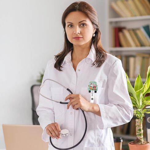 Easter Badge Reel Retractable,Green Bunny Badge Holder with Alligator Clip,Cute Holiday ID Name Badge Accessories for Nurses Student Employee Doctors Party Supplies in Kuwait