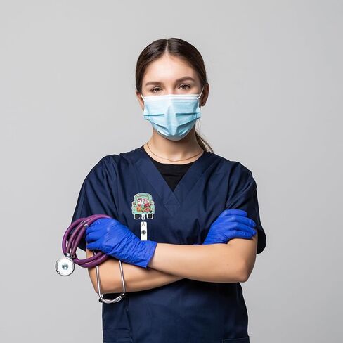 Easter Badge Reel Retractable,Green Bunny Badge Holder with Alligator Clip,Cute Holiday ID Name Badge Accessories for Nurses Student Employee Doctors Party Supplies in Kuwait