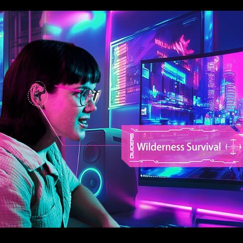 FAAEAL in Ear Monitor,HiFi Wired Sports Earbuds,Hybrid IEM Earphones with Powder Metallurgy Faceplate QDC 2-Pin Detachable Mono-crystalline Copper Silver-Plated Cable Headphones in Kuwait