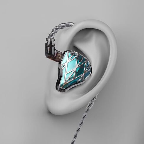 FAAEAL in Ear Monitor,HiFi Wired Sports Earbuds,Hybrid IEM Earphones with Powder Metallurgy Faceplate QDC 2-Pin Detachable Mono-crystalline Copper Silver-Plated Cable Headphones in Kuwait