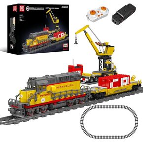 Mould King 12027 Train Building Block Kit, EMD SD40-2 Diesel Locomotive Rail Train with Motor, Remote Controlled Train Set for Kids/Adult Collections Enthusiasts(1170 Pieces)