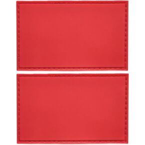 تصحيح العلم الأحمر الصلبة بلون نقي PVC PVC Rubber Hook & Loop Fortener Patch للقبعات ، والأكياس التكتيكية ، والسترات ، والملابس التصحيح الرقعة العسكرية （2 عبوة）