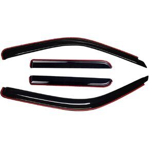 WV94355 Tape-on Window Visors, Dark Smoke, 4-Piece Set, Fits 2002-2006 Avalanche/Suburban/Escalade EXT/Yukon XL, 2001-2007 Silverado Silverado/GMC Sierra 1500(HD)/2500(HD)/3500, 2007 Classic, Crew Cab