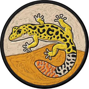 Lizard Patch for Clothes – Embroidered Iron on Patch for Backpack Jacket - Fabric Patches for Clothes Souvenirs & Gifts for Animal Lovers ID45095