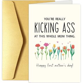 Cute Cat Mother's Day Card for Mom, Funny Mothers Day Card from Cat, Cat Mom Birthday Card, Thank You Card for Mother from Kid, Always Being There When I Knead You