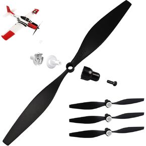 3 PCS Propellers for F4U Corsair RC Plane / T28 Trojan 400mm Plane, RC Airplane Propellers, Black Spare Propellers of RC Plane