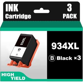 934 و 935 خراطيش حبر حزمة التحرير والسرد متوافقة مع HP 934XL 935XL العمل مع HP OfficeJet Pro 6830 6230 6835 6812 6815 6820 6220 6800 (3 Black) 3 Pack