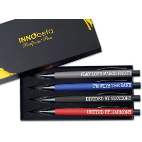 هدايا فرقة مسيرة Innobeta للرجال ، النساء ، المديرون ، مجموعة قلم الحبر من 4 ، قلم ملهمة للأصدقاء ، daugher ، الابن