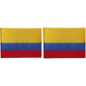 Colombia Flag Iron-On/Sew-On Detizered Patch للسترات/حقائب الظهر/القبعات ، 3.5 × 2.5 بوصة ، (2 أجهزة كمبيوتر)-بواسطة Mr. Patches