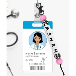 حبات Plifal CNA للشارة - شارة السيليكون رفيق للممرضة مساعد التمريض مساعد مفتاح BDAGE بكرة الإكسسوارات