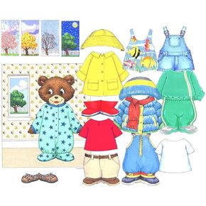 Story Time Felts Dress Me Weather Bear Boy Felt Flannel Board Precut (Small 10"x12" Background)