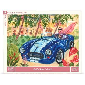 شركة New York Puzzle Company - أفضل صديق لـ Jenny Kroik Gal - 1000 قطعة Jigsaw Puzzle للبالغين بواسطة Jenny Kroik