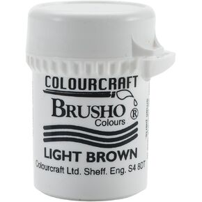 Colorfin Brusho Crystal Colour 15G Light Brown, Acrylic, Multicolour, 3.04x3.04x5.08 cm