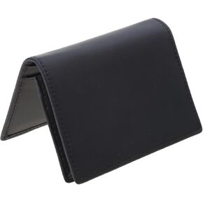 Men Black Leather Expandable Credit Card ID Business Cards Holder Wallet Case
