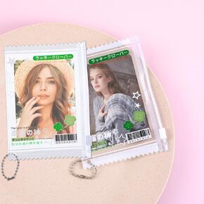 2pcs حامل بطاقة ضوئية لطيف ، 5.11x3.74in بطاقة الصور واقي Clear KPOP بطاقة الصورة
