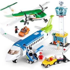 مجموعة ألعاب City Passenger Airplane التي تتوافق مع مجموعة مطار Lego Airplane المتوافقة مع طائرة Lego مع هدايا طائرة الركاب وطائرات الشحن للأطفال الفتيات الفتيات من 6 إلى 12 عامًا