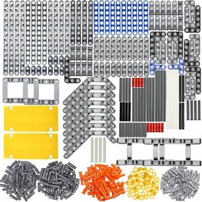 Technical Building Kit Beams Assortment Pack 430Pcs Including Beams, Liftarms, Axles Connectors for Creative STEM Projects Compatible with Major Brands for DIY MOC Enthusiasts Custom Builds