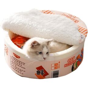 Cat Nest Instant Noodle Shape Cat House Cat Sofa Bed Cute and Comfortable Pet Cat House Detachable Multifunctional Soft Cat House Suitable for Small Cats and Dogs