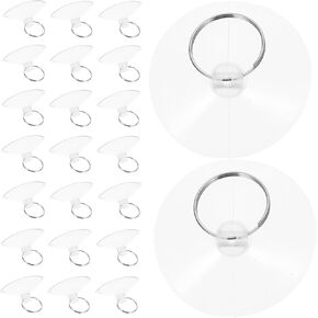 Climbing Pet Hammock Sucker Tools: 50pcs Suction Cup Hamster Hammock Pet Accessories Reptile Fixing Tool with Hole Small Sucker Plastic Mini Suction Cups with Hooks