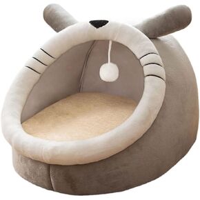 Cat Nest Fun Fruit Animal شكل Cat Fours Seasons Universal Cat Nest Cat semi-enclosed Nest Nest Darm Fashion Cat Dartor Interior Darm (S ، Avocado)