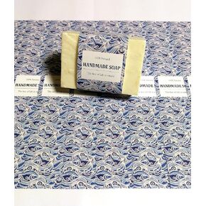 Wrap Paper Tape for Homemade Soap Bar Handmade Products 20pcs (Horizontal - Mint Floral)