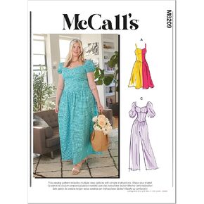 McCall's Misses 'Dress and Jumpsuit Sewing Kit ، Code M8209 ، أحجام 26W-28W-30W-32W ، متعدد الألوان