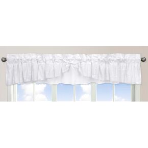 Sweet Jojo Designs Boho Bohemian Window Treatment Valance - Blush Pink and White Farmhouse Shabby Chic Designer Modern Minimalist Ruffle Tassel Fringe Macrame Cotton in Kuwait