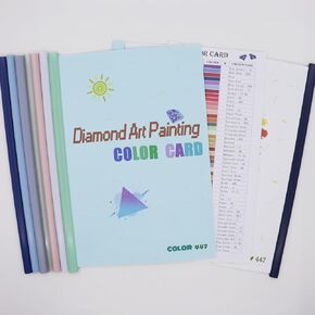Zhdar DIY 5D Tool Diamond Art Painting Tool - 447 Color Diamond Arteder Art Book - Adult Paint -By Number - بطاقة تحديد الألوان
