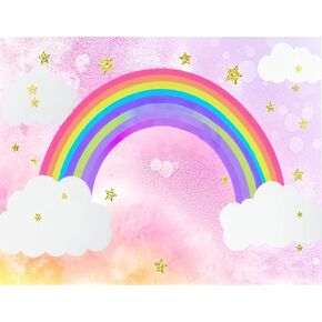 DIY Diamond Art Full Round Drill Kits for Adults Rainbow Cloud Glitter Stars Pastel Rainbow Sweetss Cake Dessert Table for Wall Decor 12x16 inch …