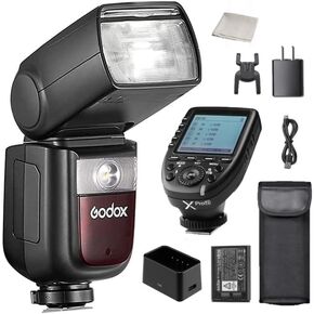 Godox V860III-N Flash & Godox Xpro-NTrigger Set Compatible for Nikon Camera 2.4G Wireless HSS 1/8000 GN60 1.5s Recycle 480 Full Power Flashes (Godox V860III-N + Xpro-N)
