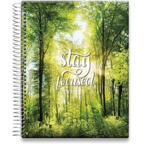 Tools4Wisdom Planner 2025-2026 - April 2025-2026 Calendar - 15 Months - 8.5x11 Inch Hardcover - Daily Weekly and Monthly - A5J6 - Stay Focused Forest