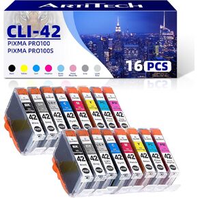 خراطيش حبر CLI-42 CLI42 متوافقة مع CLI42 CLI 42 حبر خرطوشة الحبر مع PIXMA Pro-100 Pro-100s Pro 100s حبر (16 حزمة)