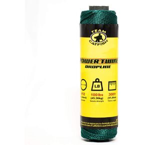 Team Catfish Power Twine - Nylon Bank Line لصيد الأسماك ، البوشكرف ، البستنة ، تحسين المنزل ، الحرفية ، التخييم ، البناء والمزيد (خط رقم 12) 300 قدم ، أخضر